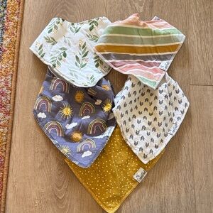 copper pearl Baby Bandana Bib Set